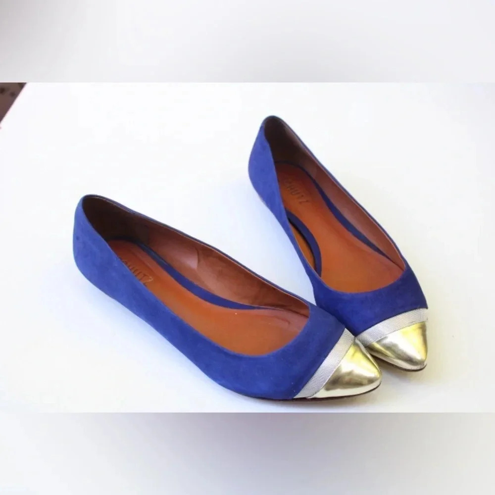 Schutz cap toe flats